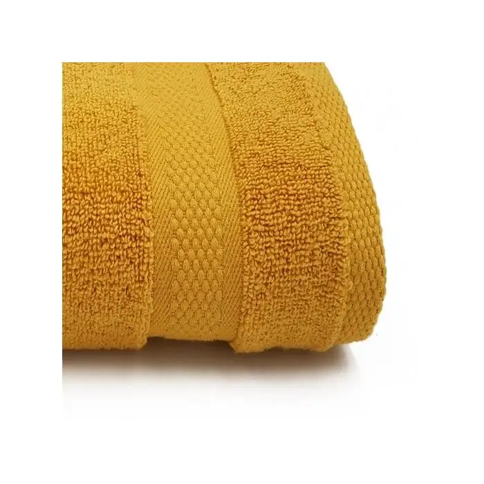 Toalla de baño, Ocre,100% rizo de algodón, 550gr, suave, absorbente, tocador, lavabo, ducha, sábana. Premium