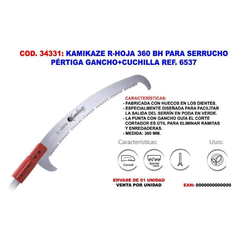 Kamikaze R-Hoja 360BH: La sierra manual definitiva para cortes precisos y duraderos
