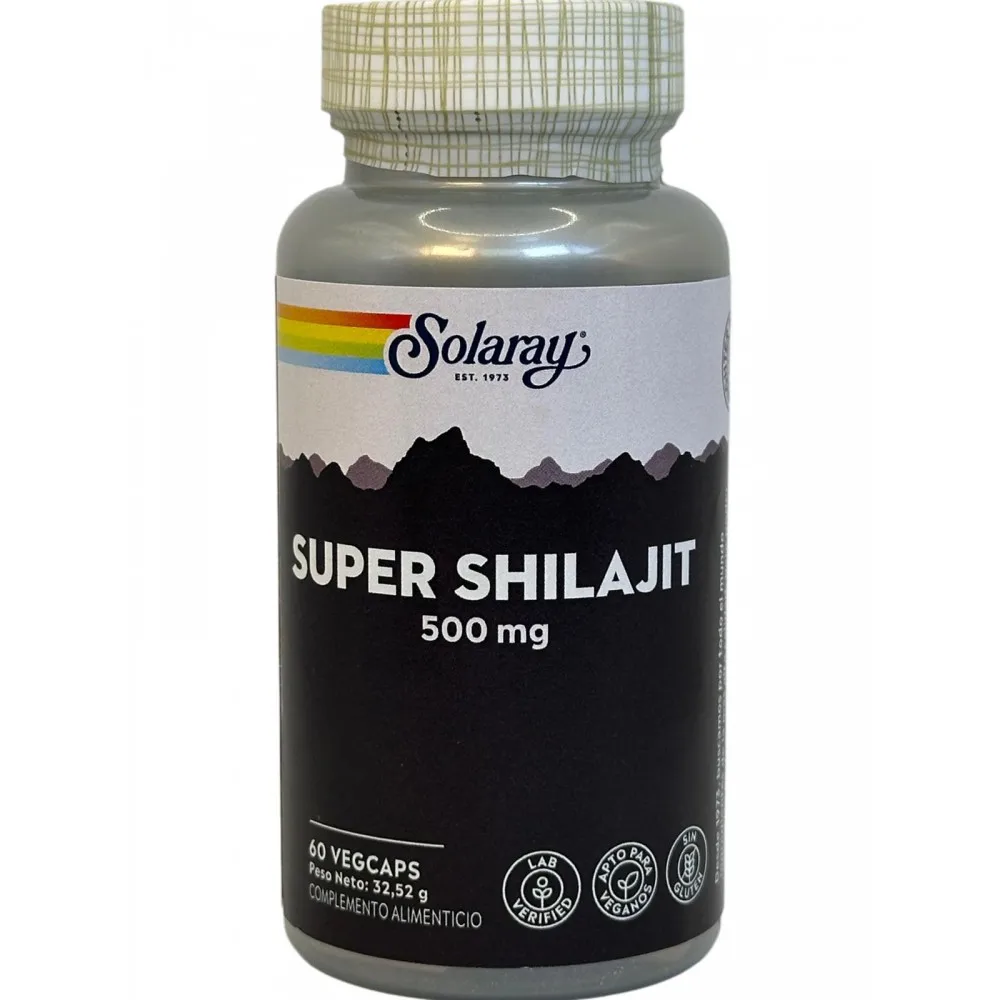 SUPER Shilajit PrimaVie® 500mg 60 cápsulas vegetales de Solaray