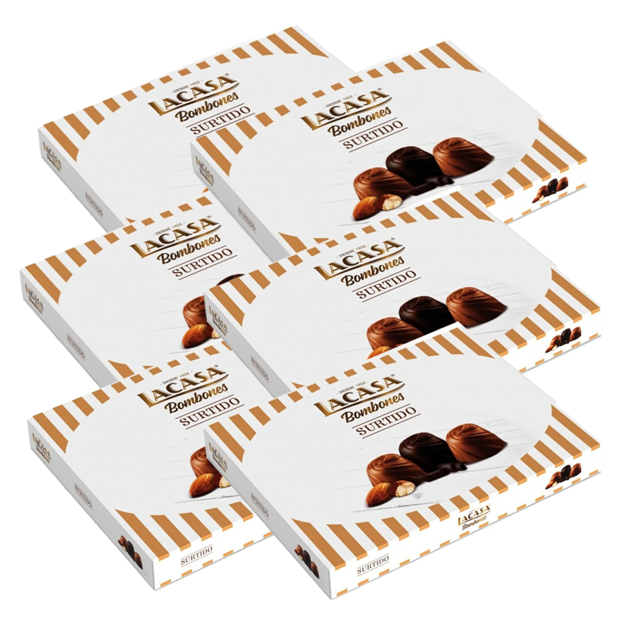 Lacasa Lote de 6x Caja de Bombones Surtidos 95G