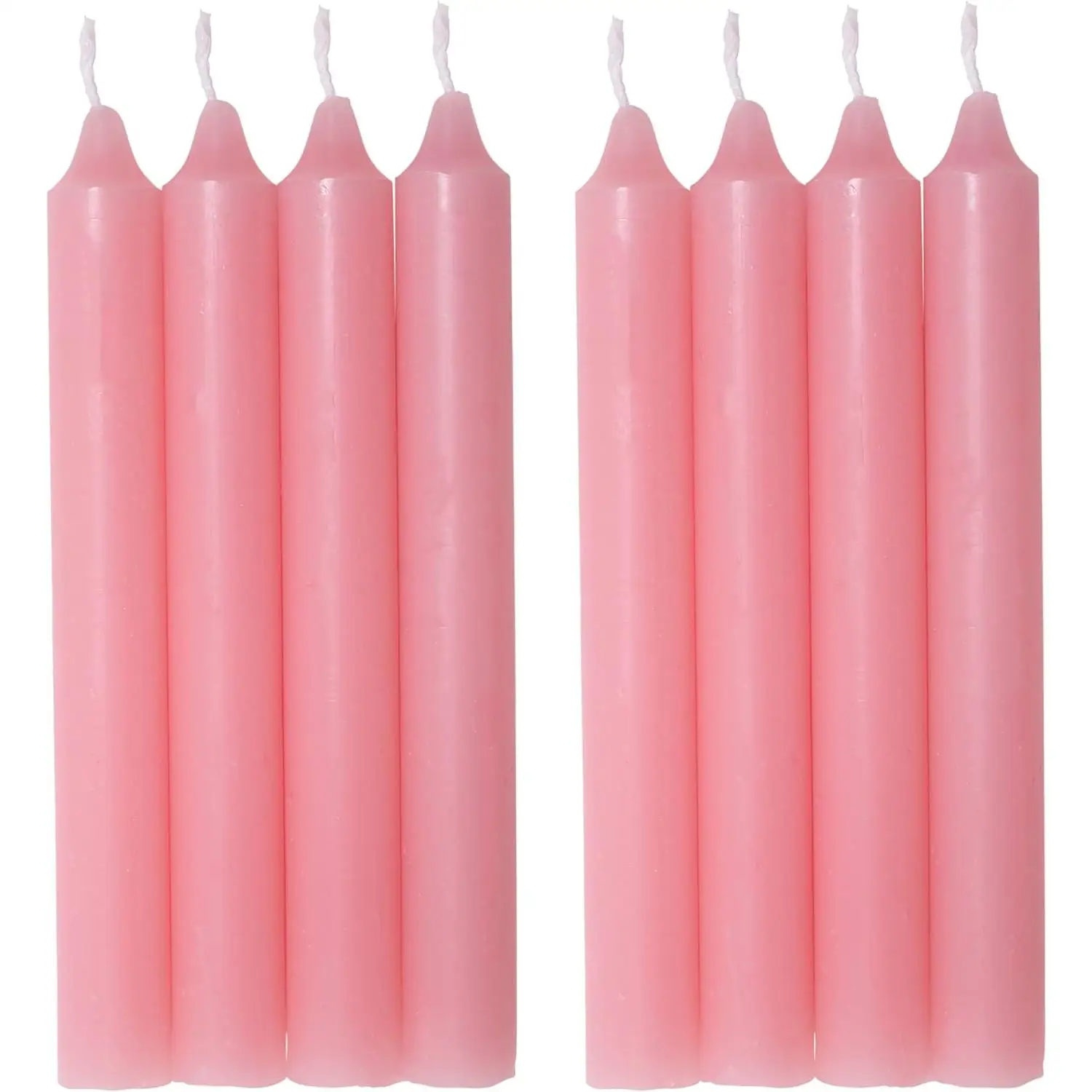 COM-FORT HOUSE- Vela de mesa Rosa - Pack velas - Velas Decorativas Sin Perfume - Velas para tu Hogar