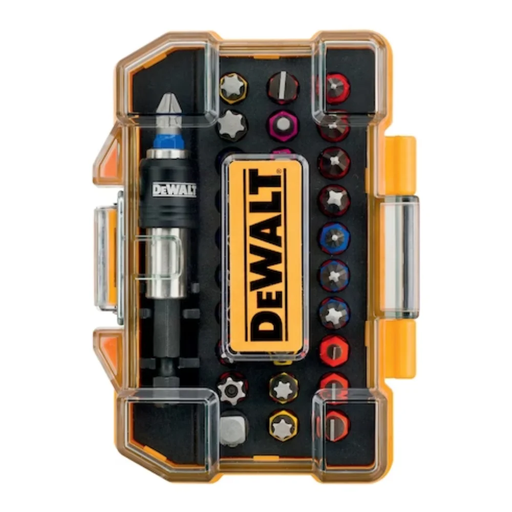 DEWALT DT7969-QZ - Juego de 32 puntas, Pz, Ph, Pl, Torx, Torx inviolables hexagonal y adaptador