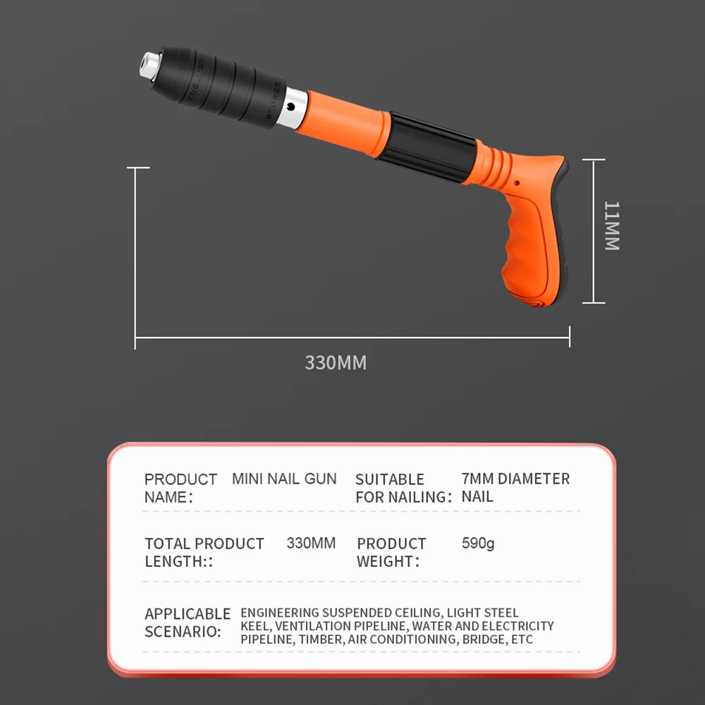 Mini Steel Nail Gun Manual Rivet Gun Concrete Wall setting Wall Anchor Wire Slotting Device Home Wall Fastener Tool
