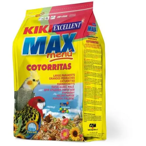 KIKI Pet Food Max Menú para Cotorritas (Pájaros , Comida para pájaros) - 500 GR