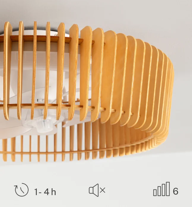 Create - ceiling fan 20w silent ø58cm addressable blades with led light, abs material, - wind craft