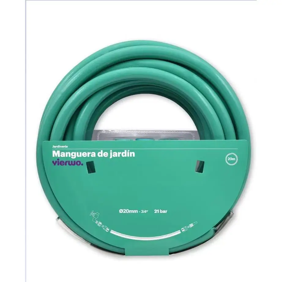 Manguera de Jardín 3/4" (20 mm) de 20 Metros con Conexiones y Boquillas para Riego - Reforzada 3 Capas, Resistencia a 21 bar