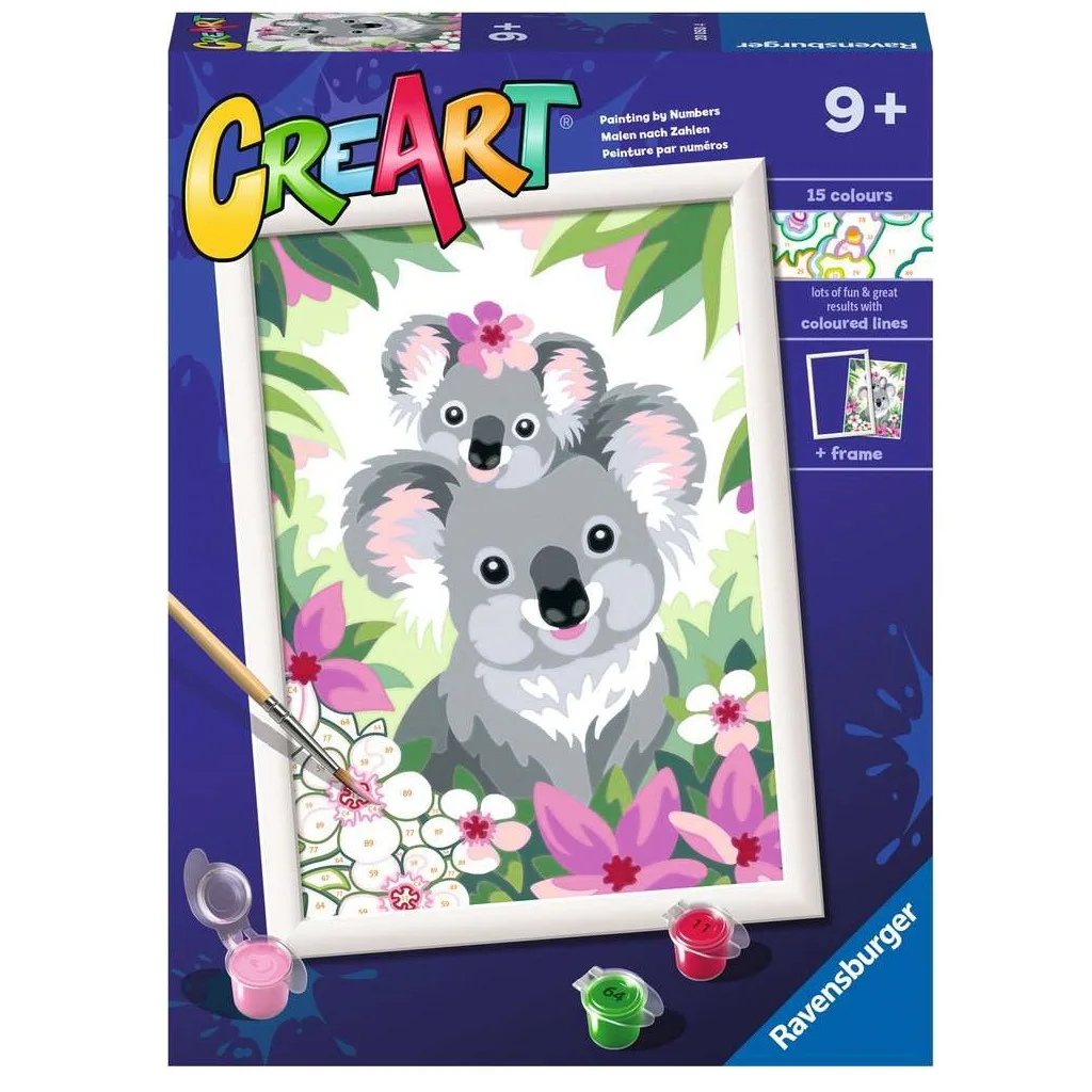CreArt Kit Pintura - Koalas Adorables, Ravensburger, 20050
