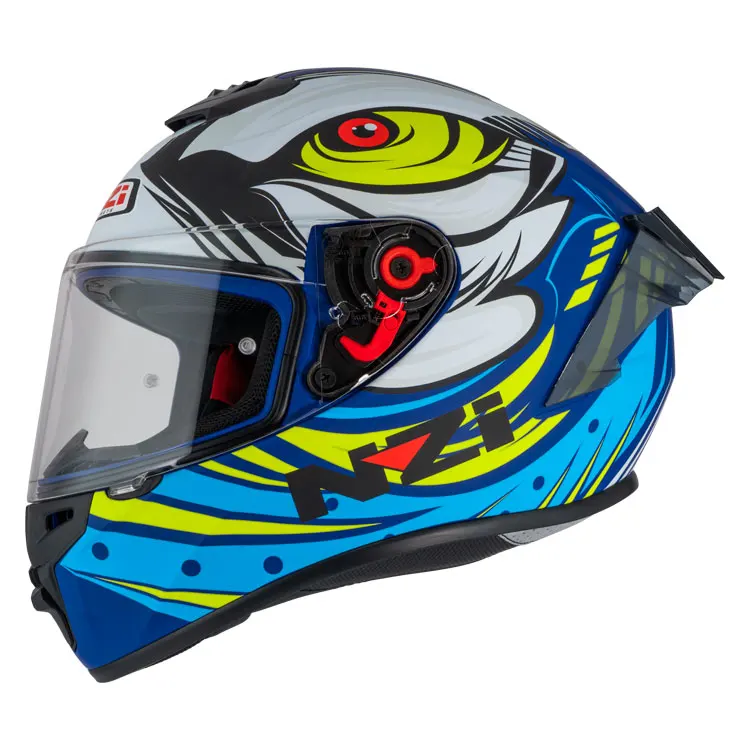 Casco de Moto TRENDY 3 STREAM Blanco, Azul Cielo Mate