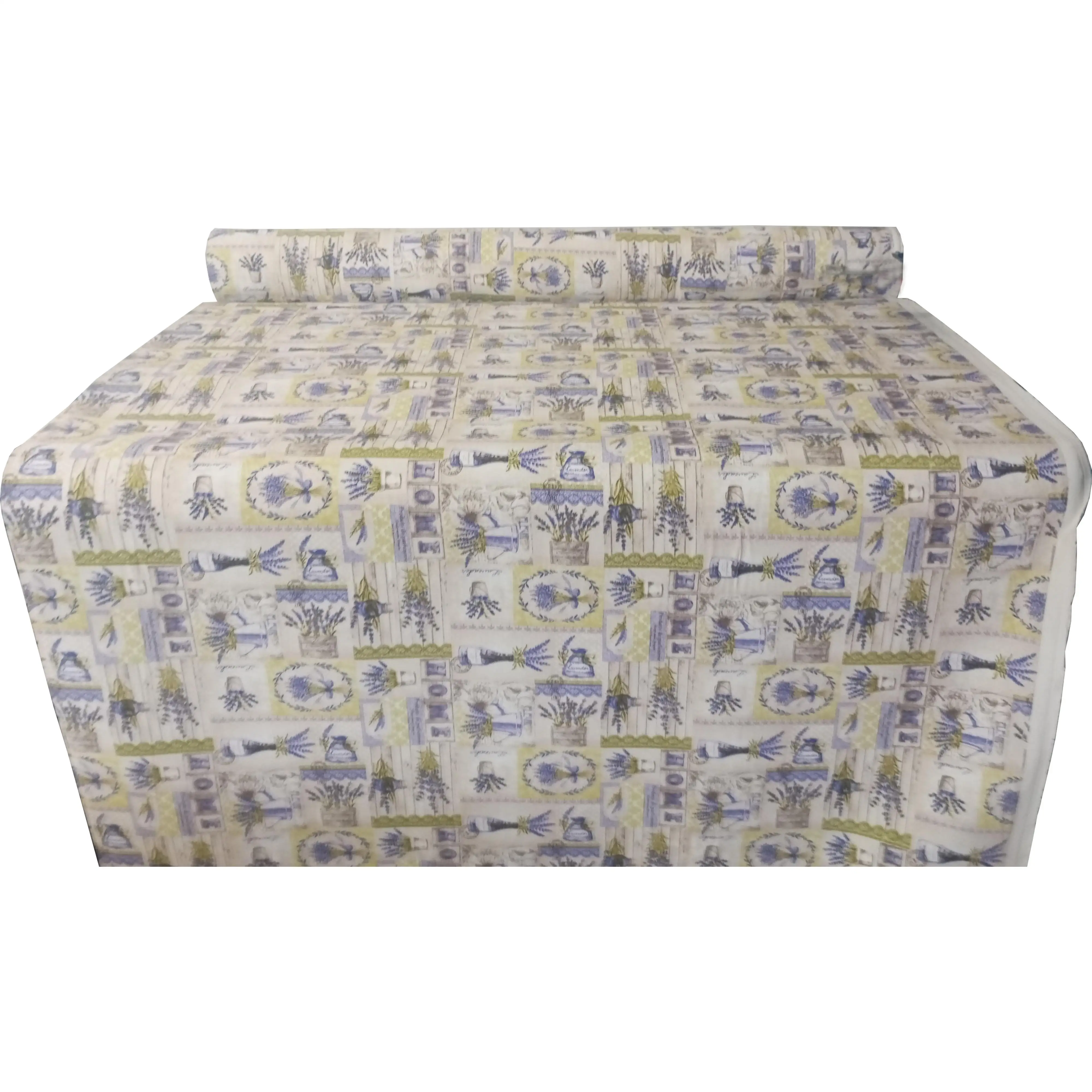 Texna Tela Loneta Lavanda Vintage - Estilo Provenzal - Ancho 280 cm - Por Metros (1 ud = 1m en Pieza Continua)