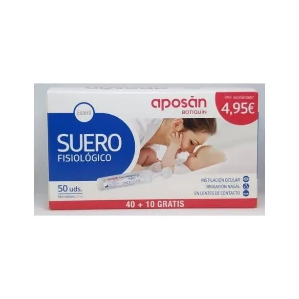 APOSAN SUERO FISIOLOGICO 50 UNIDADES MONODOSIS 5 ML