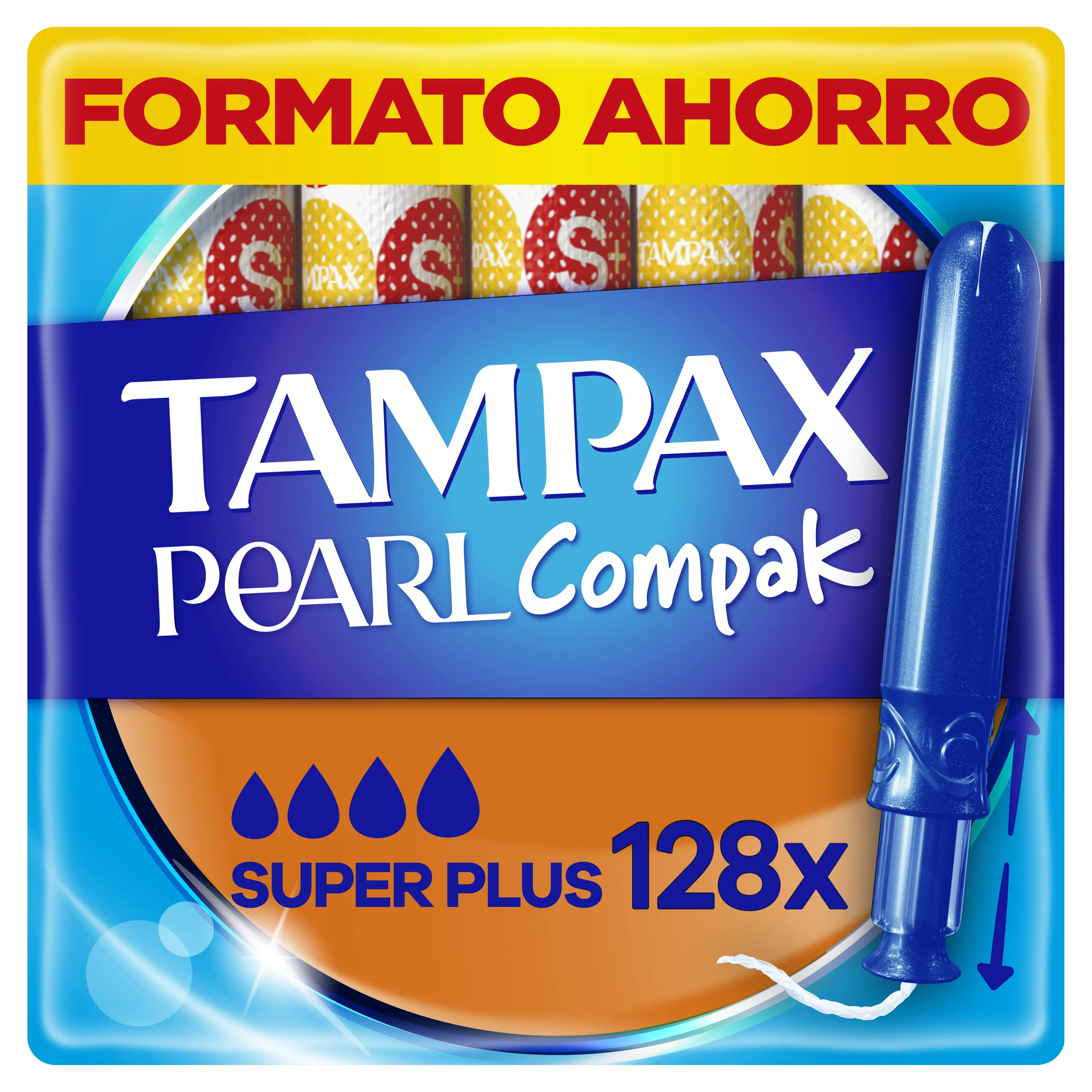 Tampax Compak Pearl Super Plus Tampones Con Aplicador, Combinación Líder De Tampax De Comodidad, Protección Y Discreción, 16 Unidades