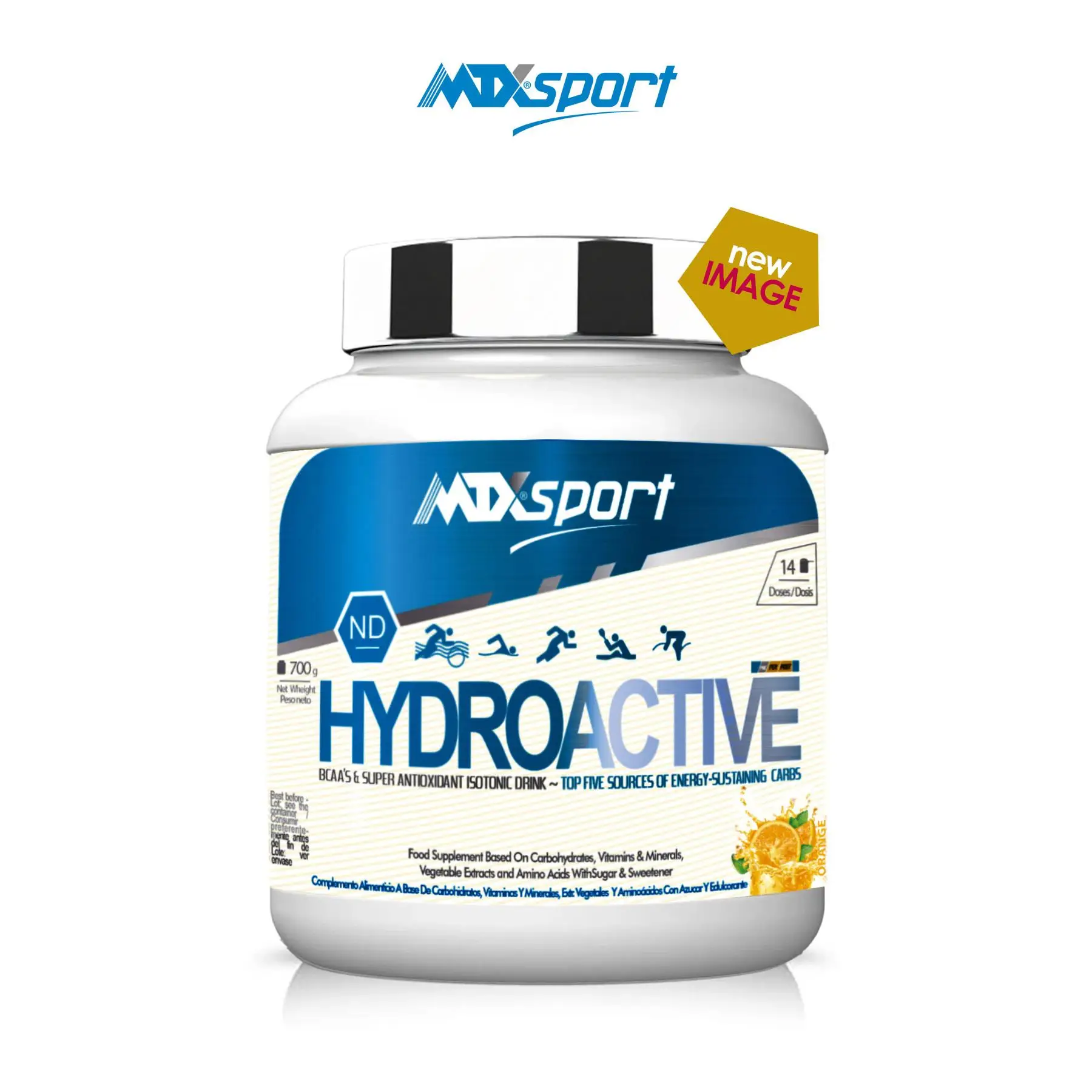 MTX nutrition HydroACTIVE PRO  [700g.]  Evolución de Bebida Isotónica con  aminoácidos -KIOWA Quality-, antioxidantes –OXXYNEA-, -CherryPURE-