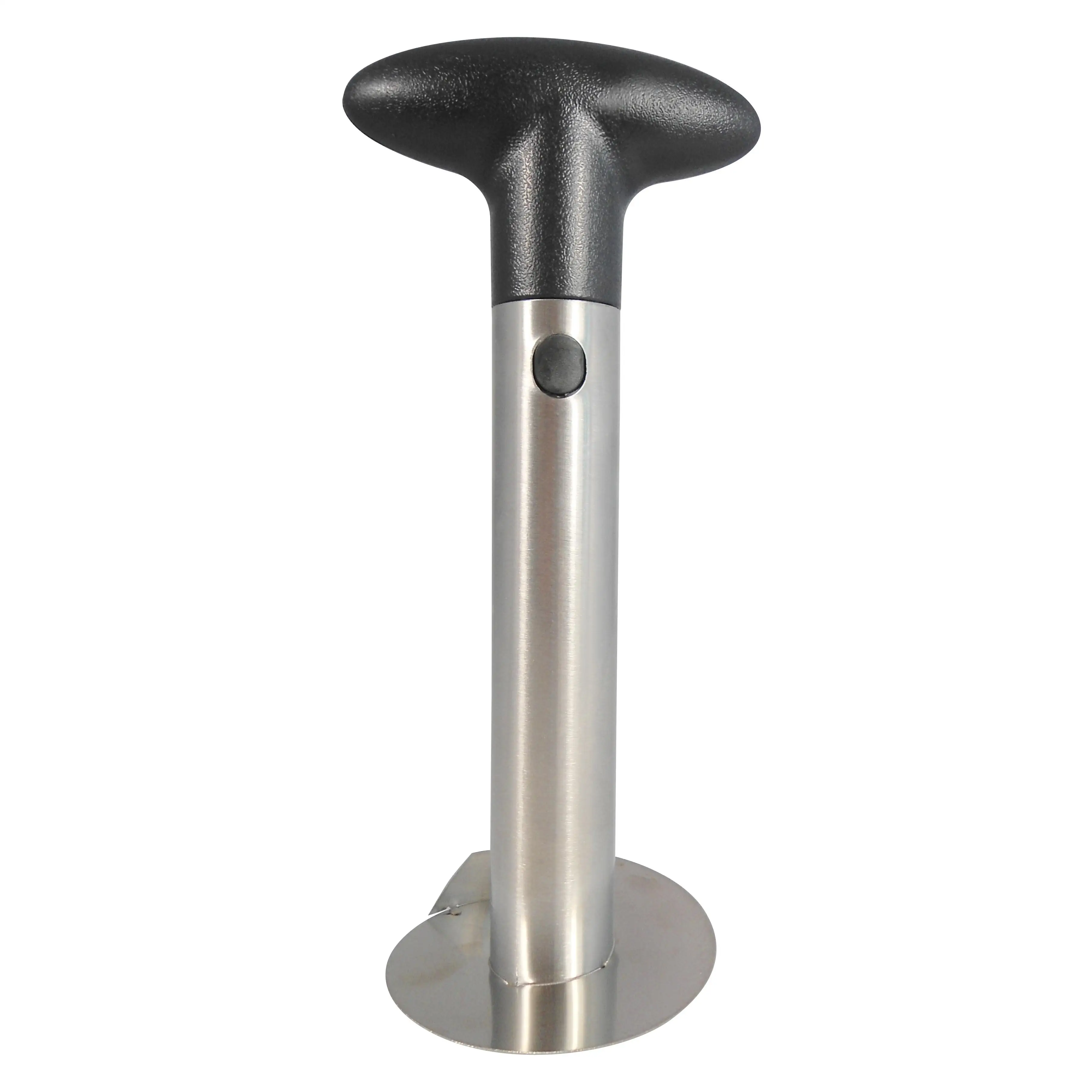 Cortador de piña Jocca de acero inoxidable para obtener rodajas perfectas sin perder jugosidad y poder reaprovechar la corteza de la piña para cocteles. Apto para el lavavajillas.