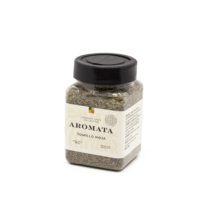 Tomillo Hojas - Especia Aromática para Platos de Caza, Barbacoas y Guisos - Formato 60 gr - Origen España