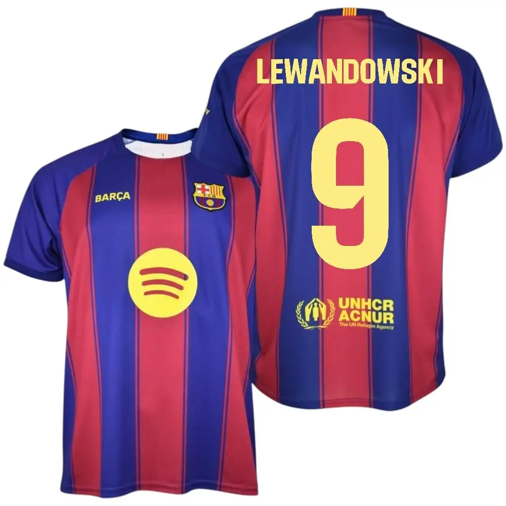 FC Barcelona -  Camiseta LEWANDOWSKI 1ª Equipación 25/26 Réplica Oficial - Talla Adulto