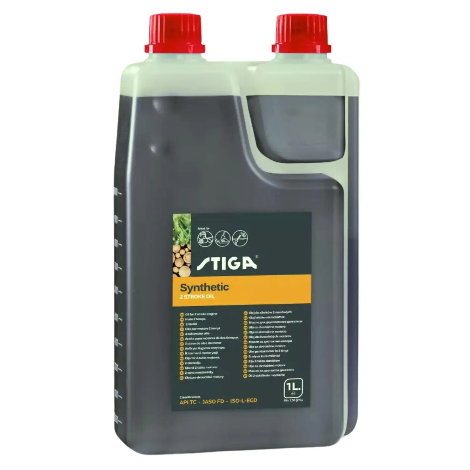 STIGA Aceite Sintético 2 Tiempos 1 Litro con Dosificador