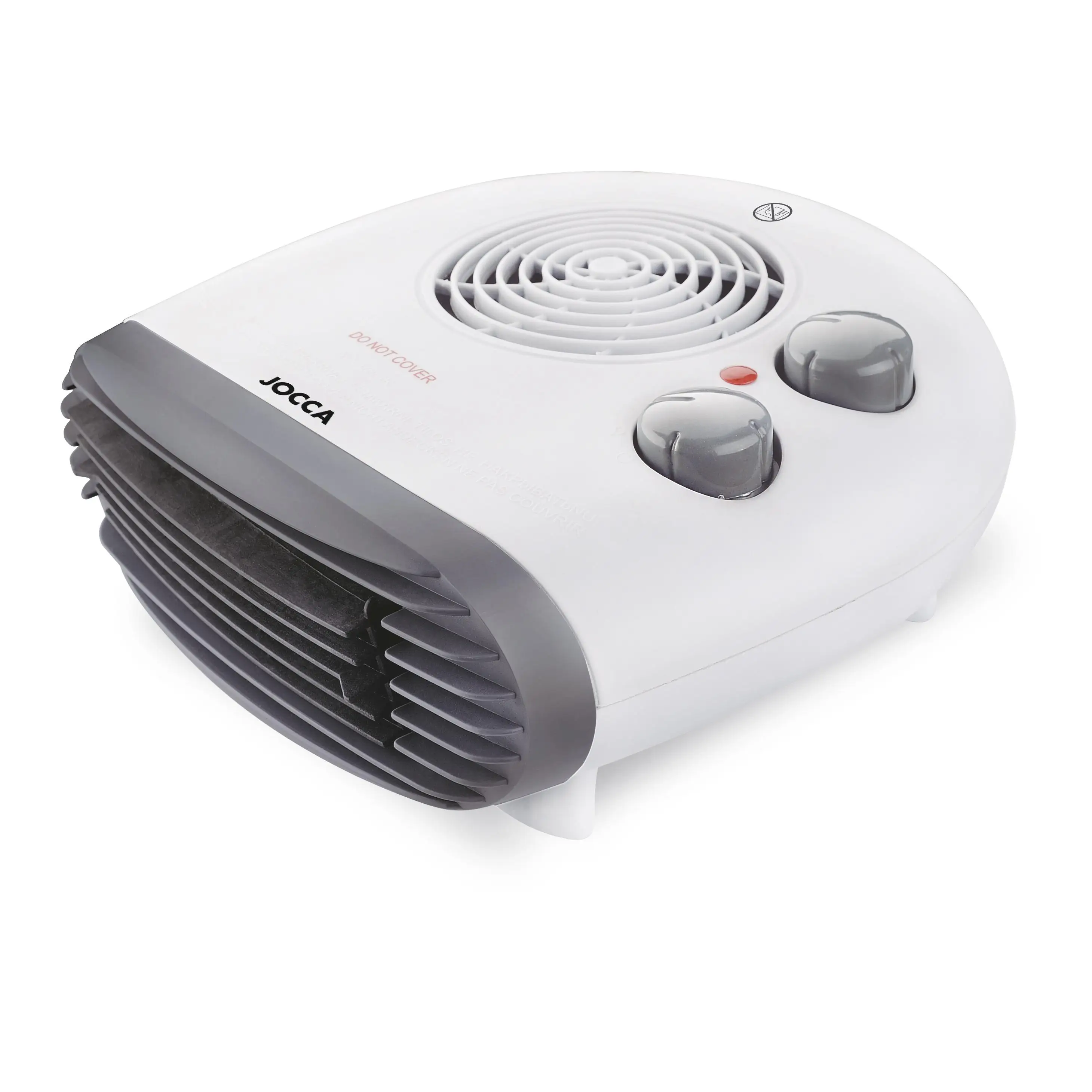 Calefactor eléctrico de la marca Jocca con función calor, función frío, función termostato y potencia de 2000W ideal para calentar el hogar en invierno de forma rápida y uniforme