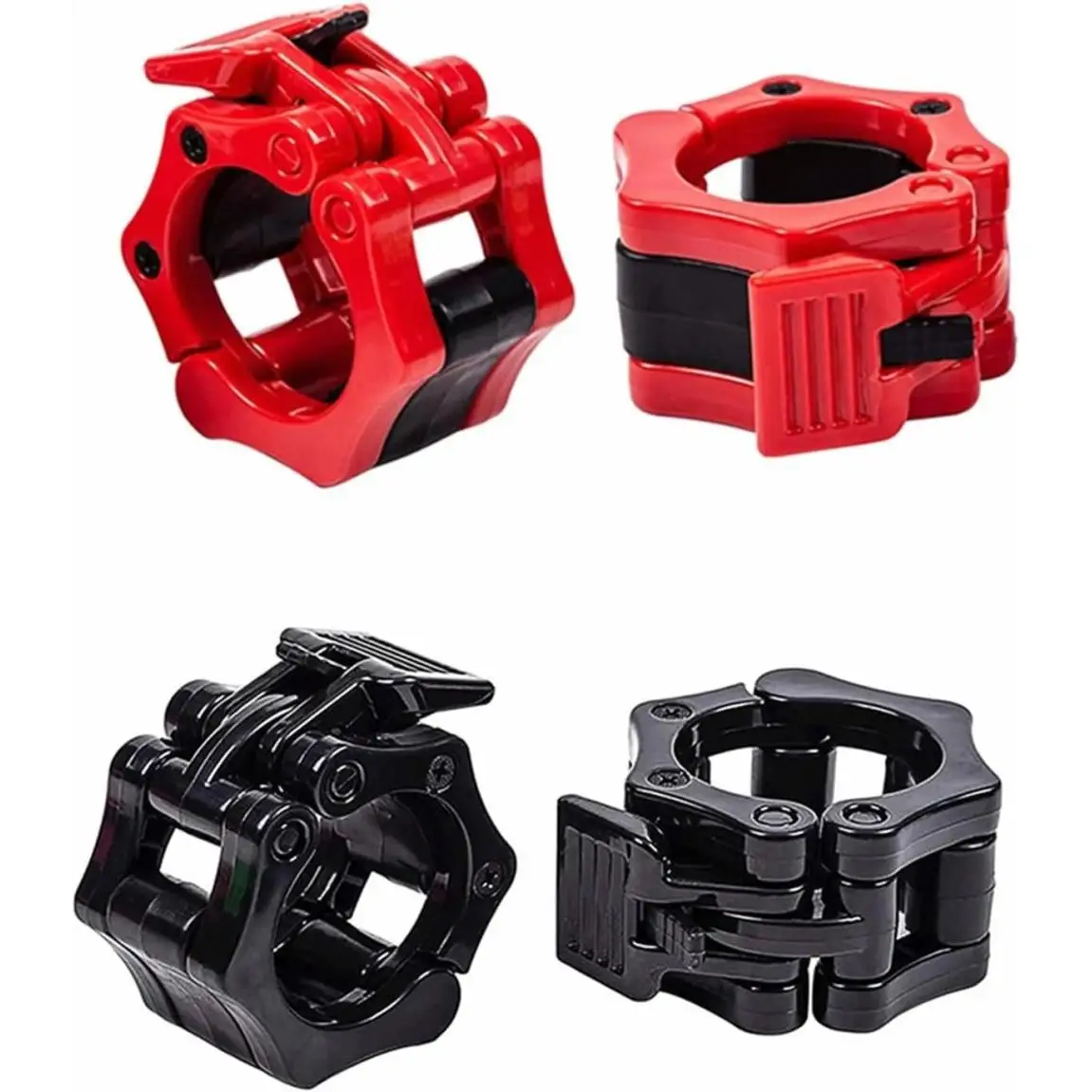 Abrazaderas de Barra Bloqueo de Giro Collares Barra con Pesas Clips Levantamiento de Pesas Bar Cerrar con Llave Hebilla con Barra 1 par 25/50 mm