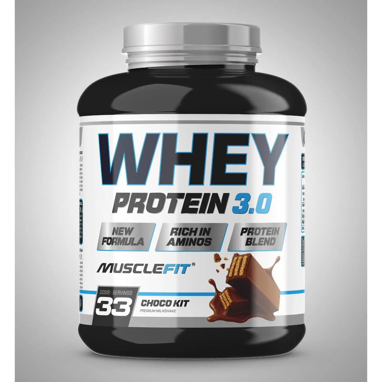 WHEY 3.0 BLEND PROTEIN 1kg MUSCLEFIT ENTREGAS 24/48 HORAS