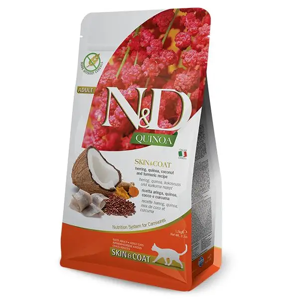 FARMINA N&D CAT QUINOA SKIN COAT ARENQUE 1,5KG
