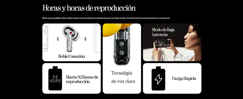 Headphones - nothing ear (a) global version wireless headphones, active noise cancellation, bass enhancer algorithm and up to 42.5 hours of playback