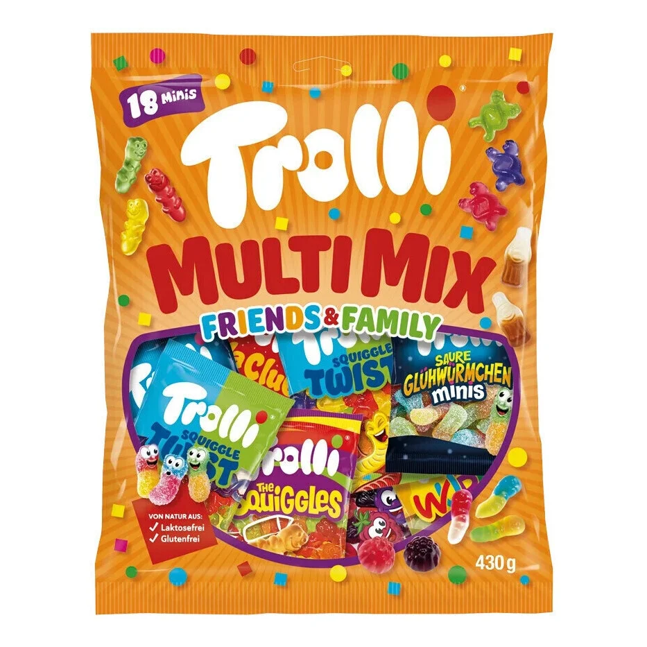 Trolli Gominolas Multi Mix 21 Mini bolsitas 500 Grs. Sin Gluten