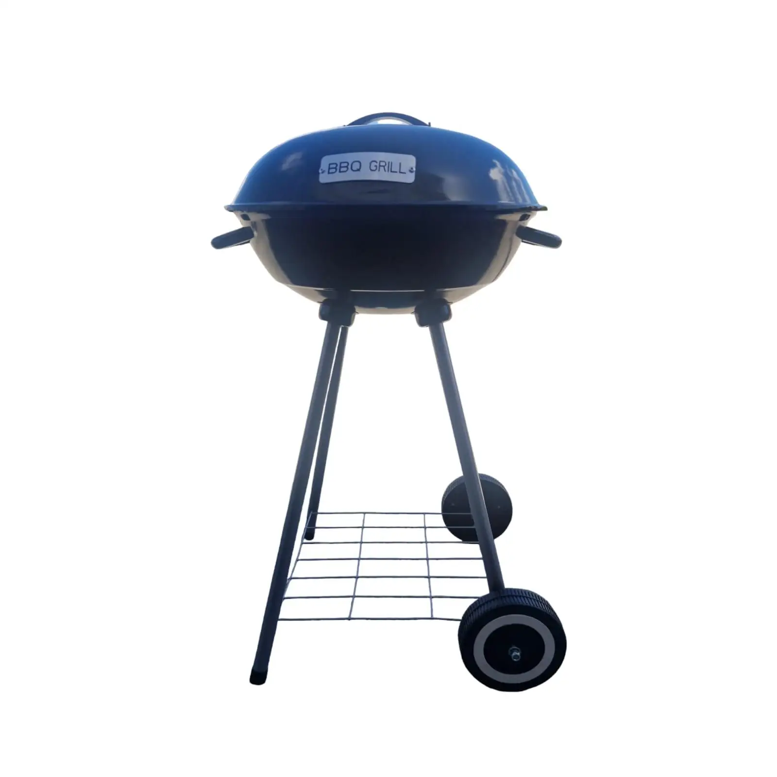 Carbon barbecue 18.5in-45cm diameter with wheels and cover, easy assembly and easy transport