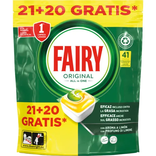 Fairy original lemon dishwasher 21+20u - detergent for dishwashers of various brands