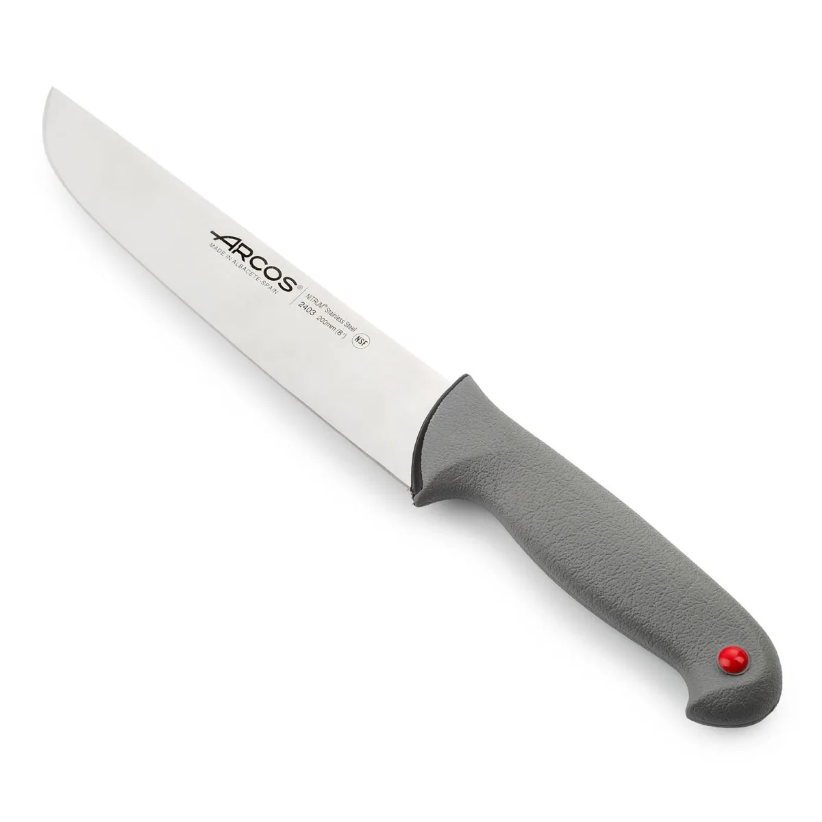 Arcos Cuchillo Carnicero Profesional - Hoja de Acero Inoxidable Nitrum 200 mm - Mango Ergonómico Antideslizante - Serie Colour Prof