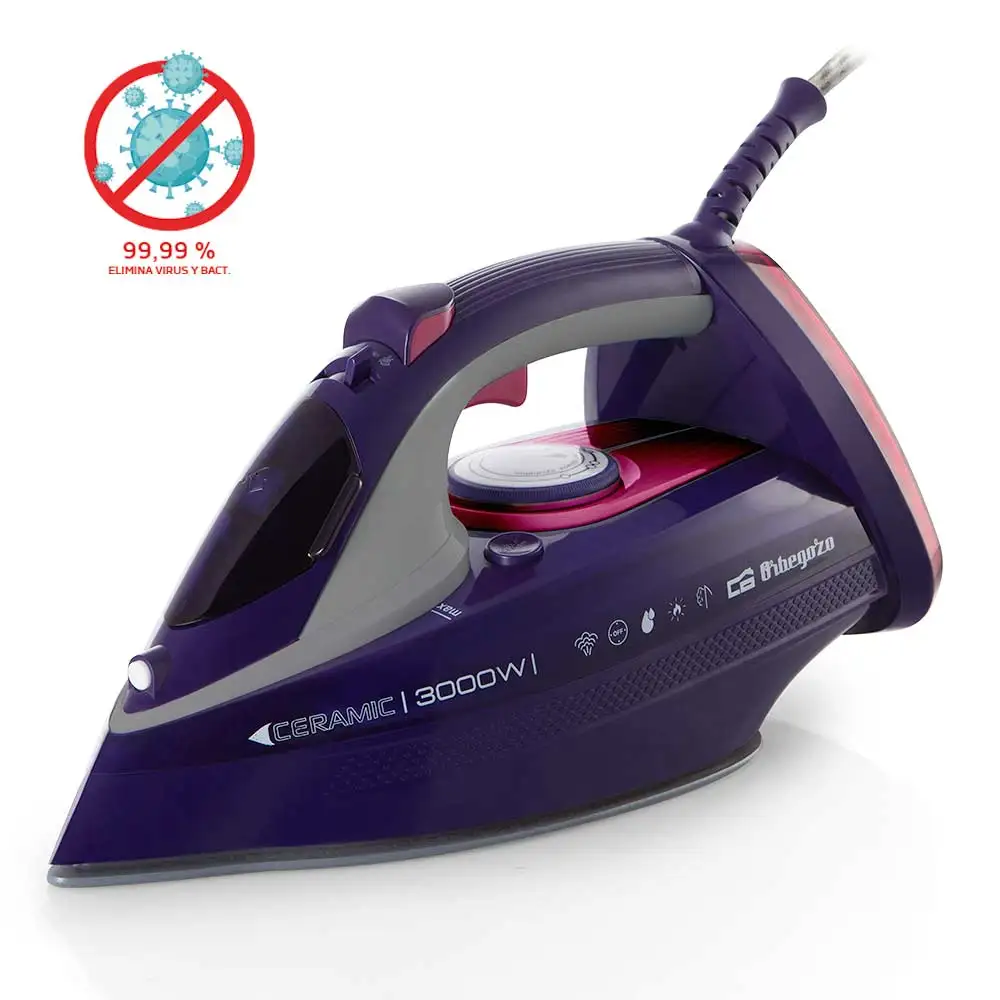 Plancha Orbegozo SV 3000 Vapor 3000W Suela Cerámica 450ml - Imagen 3
