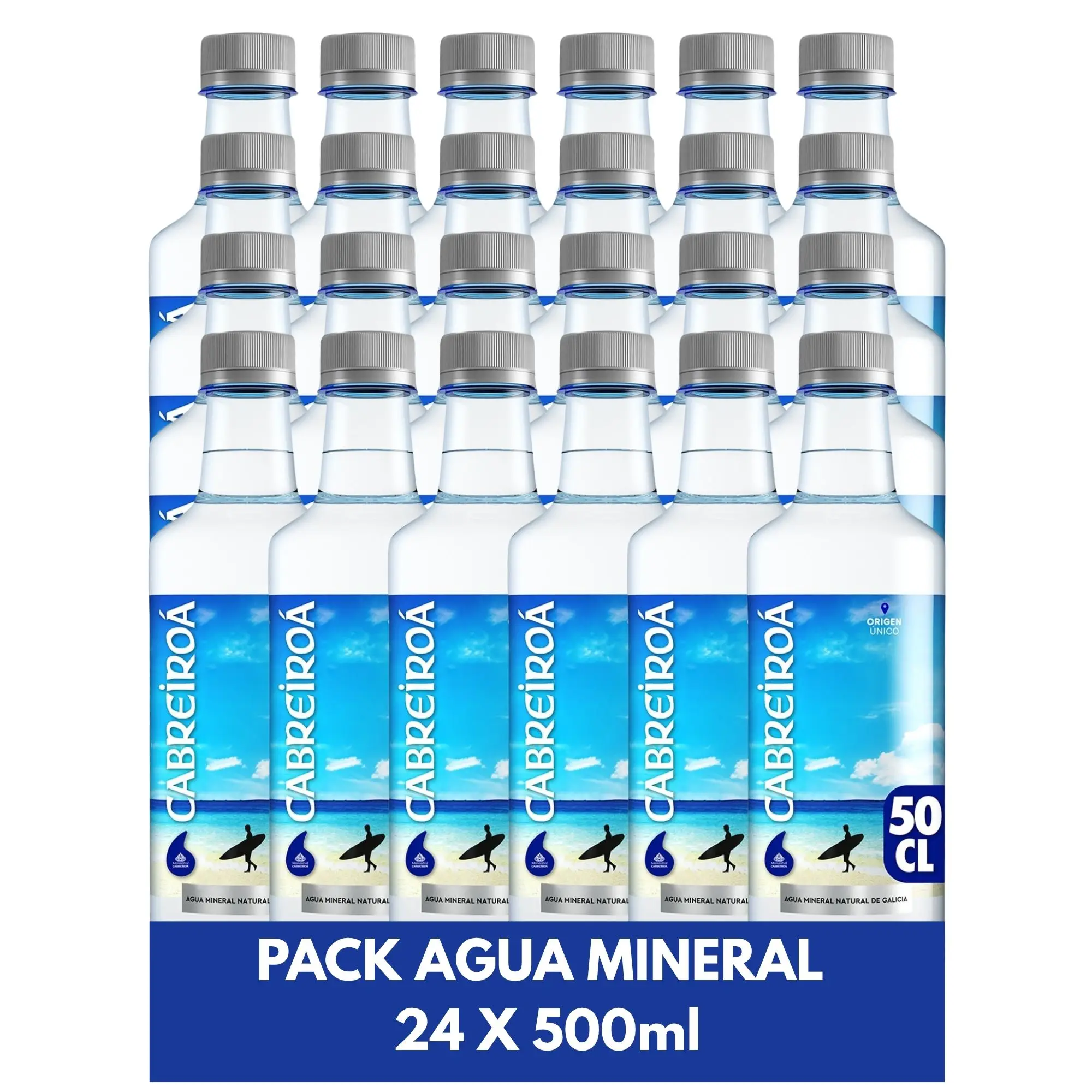 Agua Mineral Cabreiroá - Pack 24 Botellas de 50 cl - Agua Mineral Natural Cabreiroa