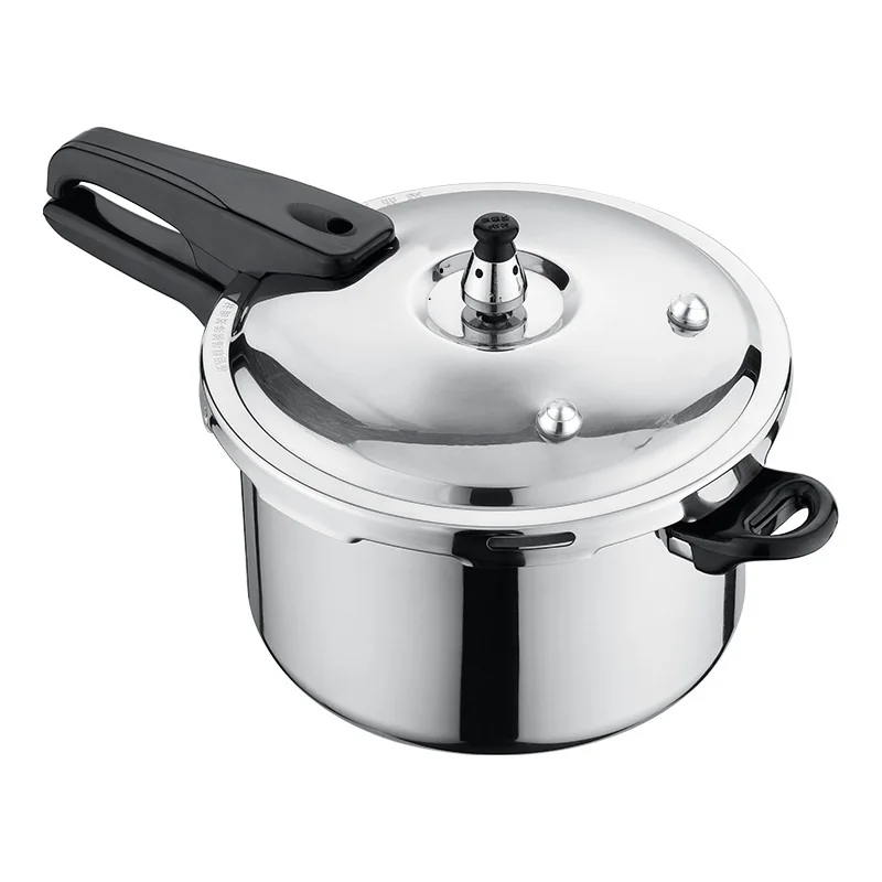 Olla a presión de acero, tapa exterior, 5 litros, cocina base de inducción, olla a presión india, fondo sándwich, mejor utilizada para cocina india, sopas y recetas de arroz, quinua