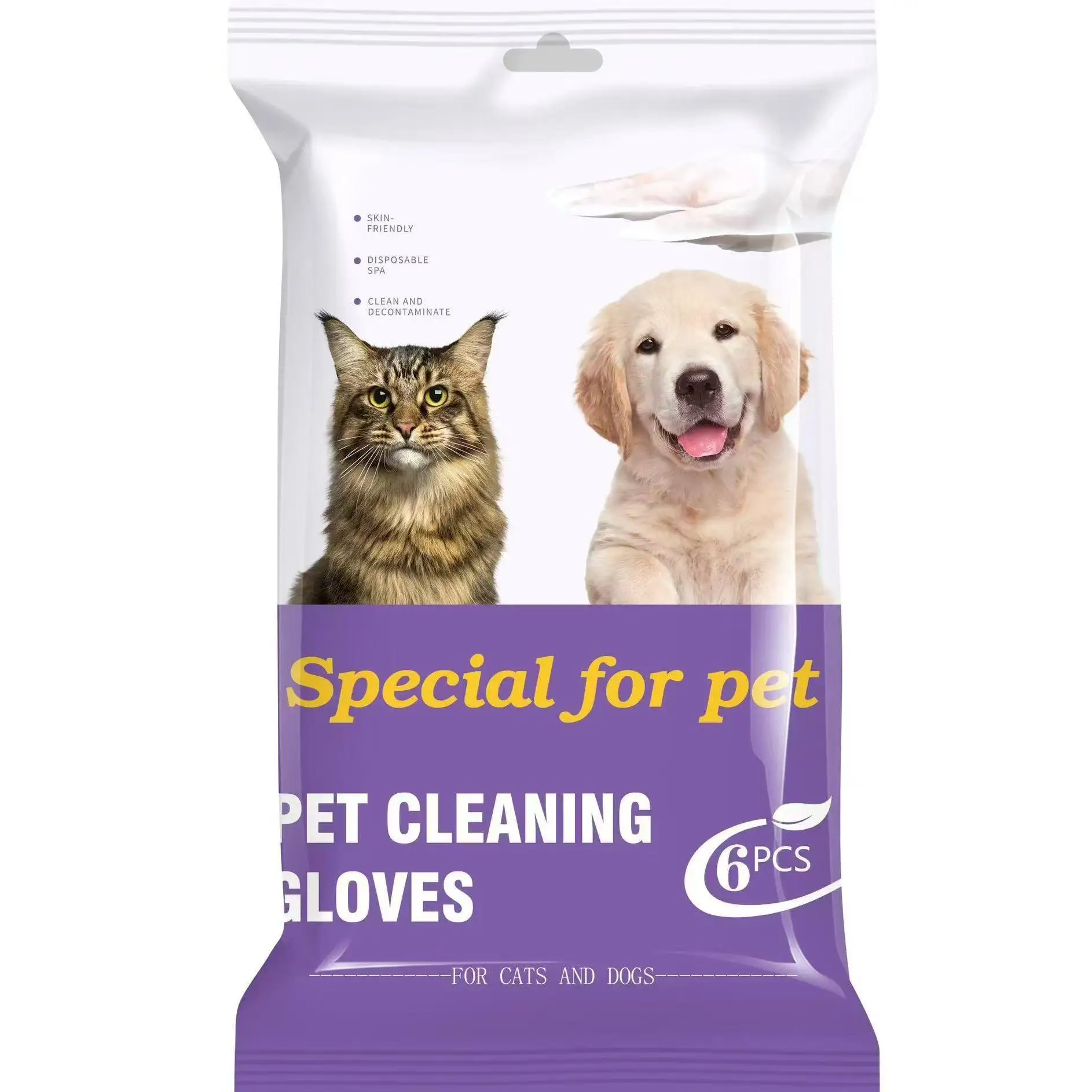6 GUANTES PARA ASEO GATO Y PERROS