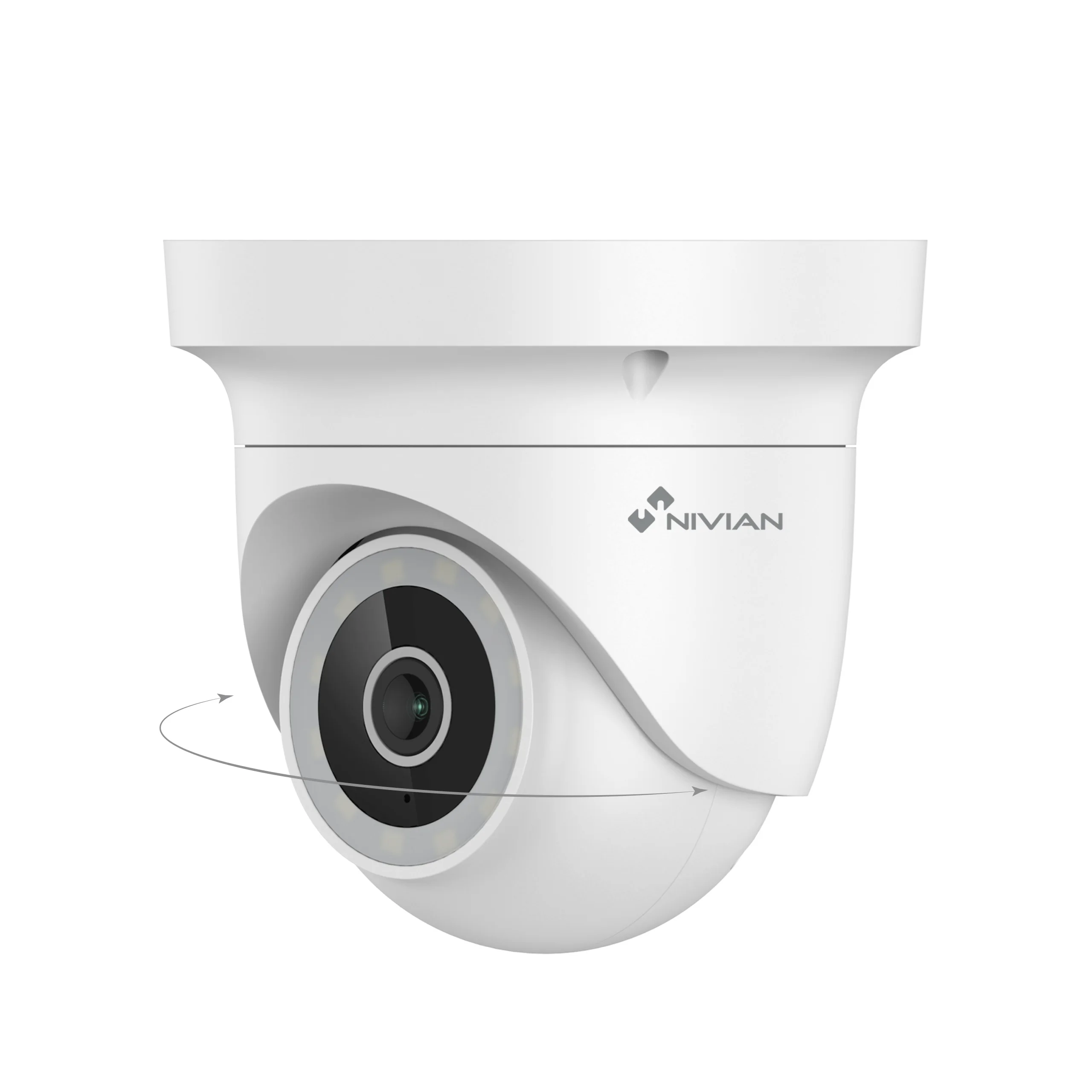 NIVIAN Cámara de Seguridad Motorizada 2K con WiFi, Detección de Movimiento, Visión Nocturna, Audio Bidireccional, Seguimiento Automático y Control por Voz y App Tuya