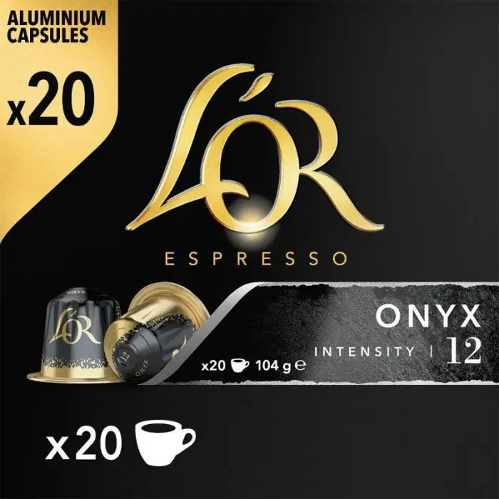L'or espresso onyx coffee 20 capsules *6pack total 120 capsules