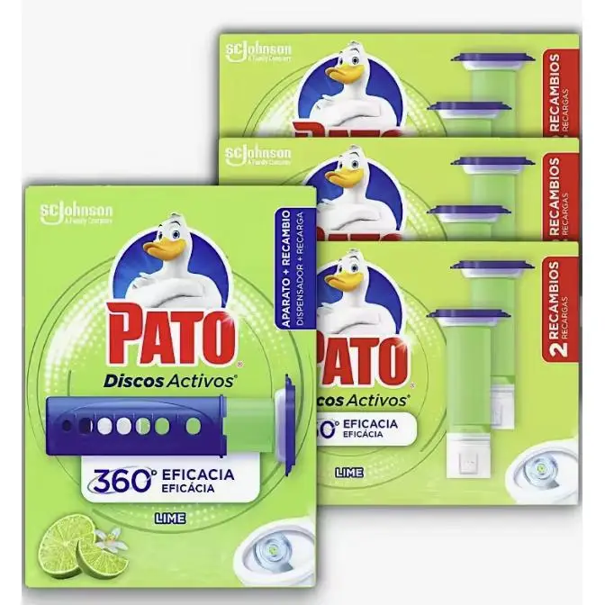 PATO Discos Activos Lima - 7 Recambios + Aparato - Limpiador WC.