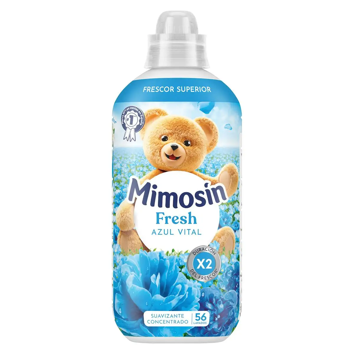 PACK de 4 - Mimosín suavizante concentrado extra fragancia Azul Vital 4 botellas de 56 dosis