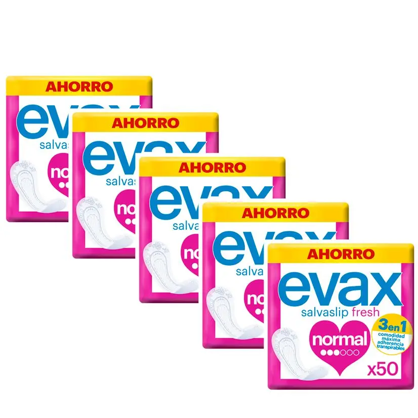 Evax Salvaslip Normal Protegeslips Fresh, 5x50 Unidades
