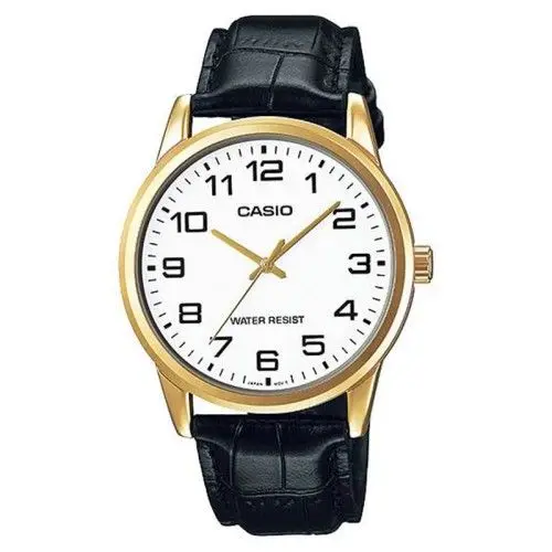 Casio MTP-V001GL-7B Women's Wrist Watch, Elegant Design, Quartz Movement and Leather Strap