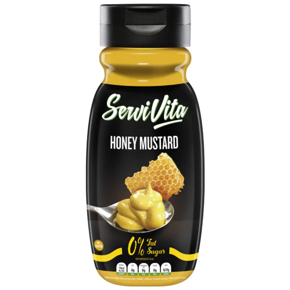 Salsa Zero Sabor Miel Mostaza  Pack 2 unidades  320ml  0% Azúcares añadidos  Endulzar bebidas  6 kcal por cada 100 m  SERVIVITA