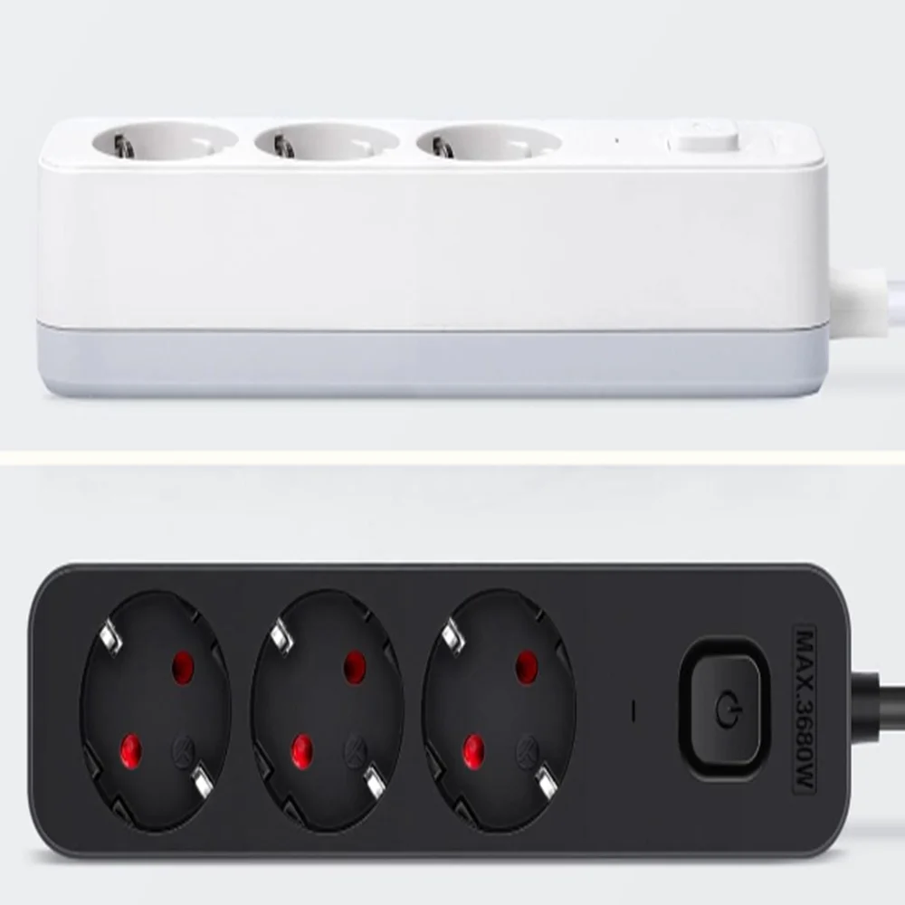 Aigostar Regleta Enchufes, Alargador Enchufe de 3 Enchufes con Interruptor