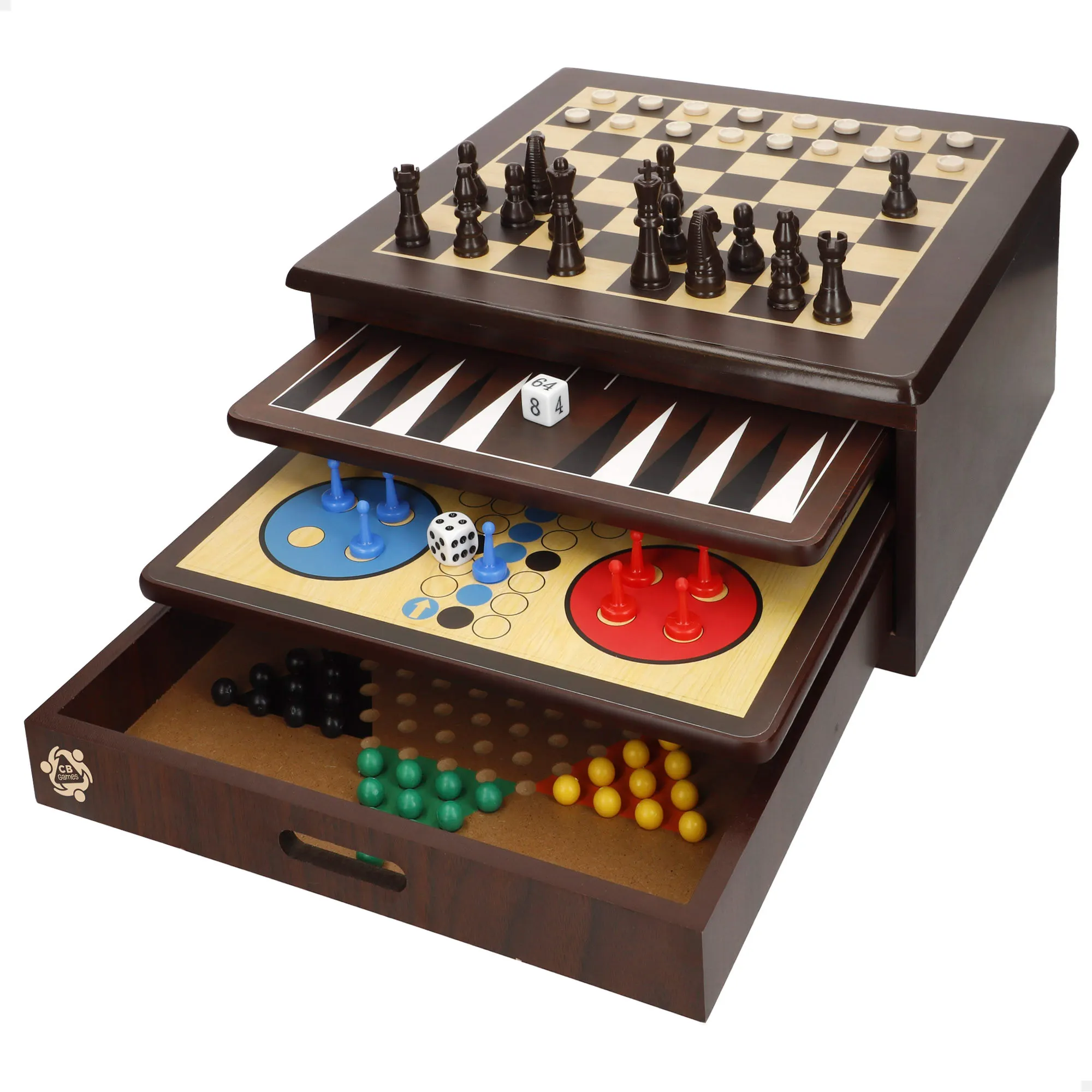 Set 10 Juegos de Mesa COLORBABY - Ajedrez, Damas y Más, +180 Piezas, Caja de Madera, +5 Años 🎲