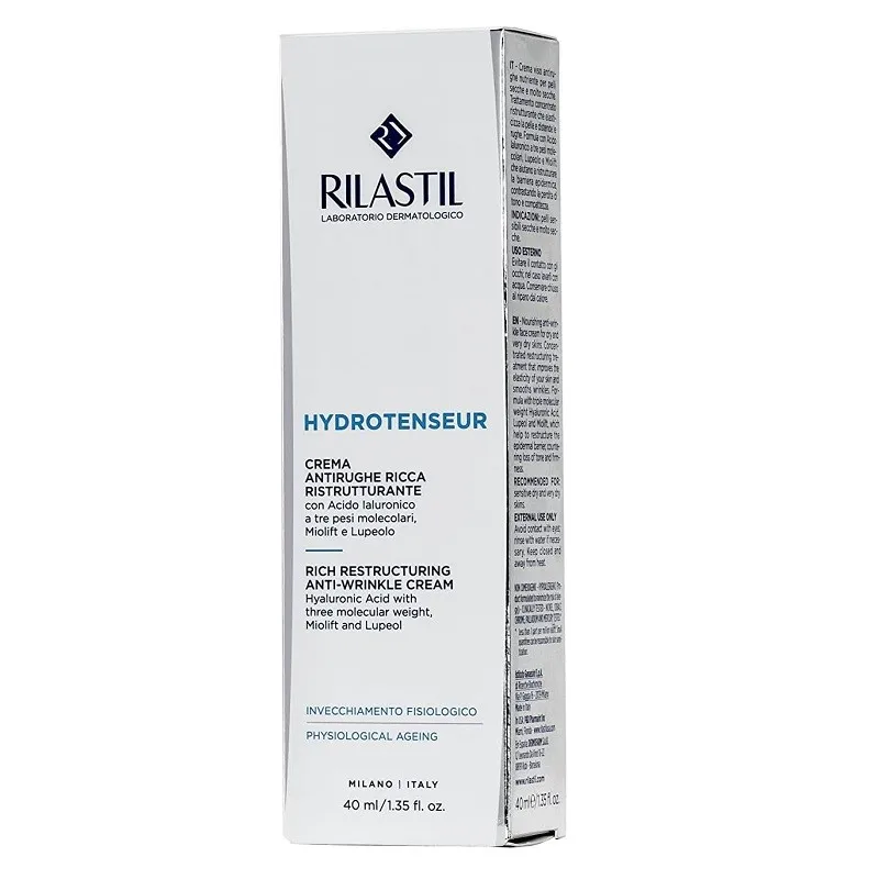 Rilastil - Progression (+) Biotech Hyaluronic Acid and Collagen Biotech Hyaluronic Acid and Skin Remover/Moisturizing High Wrinkle Cream for Skin in Pre and Menopausal for All Skin Types-40 ml