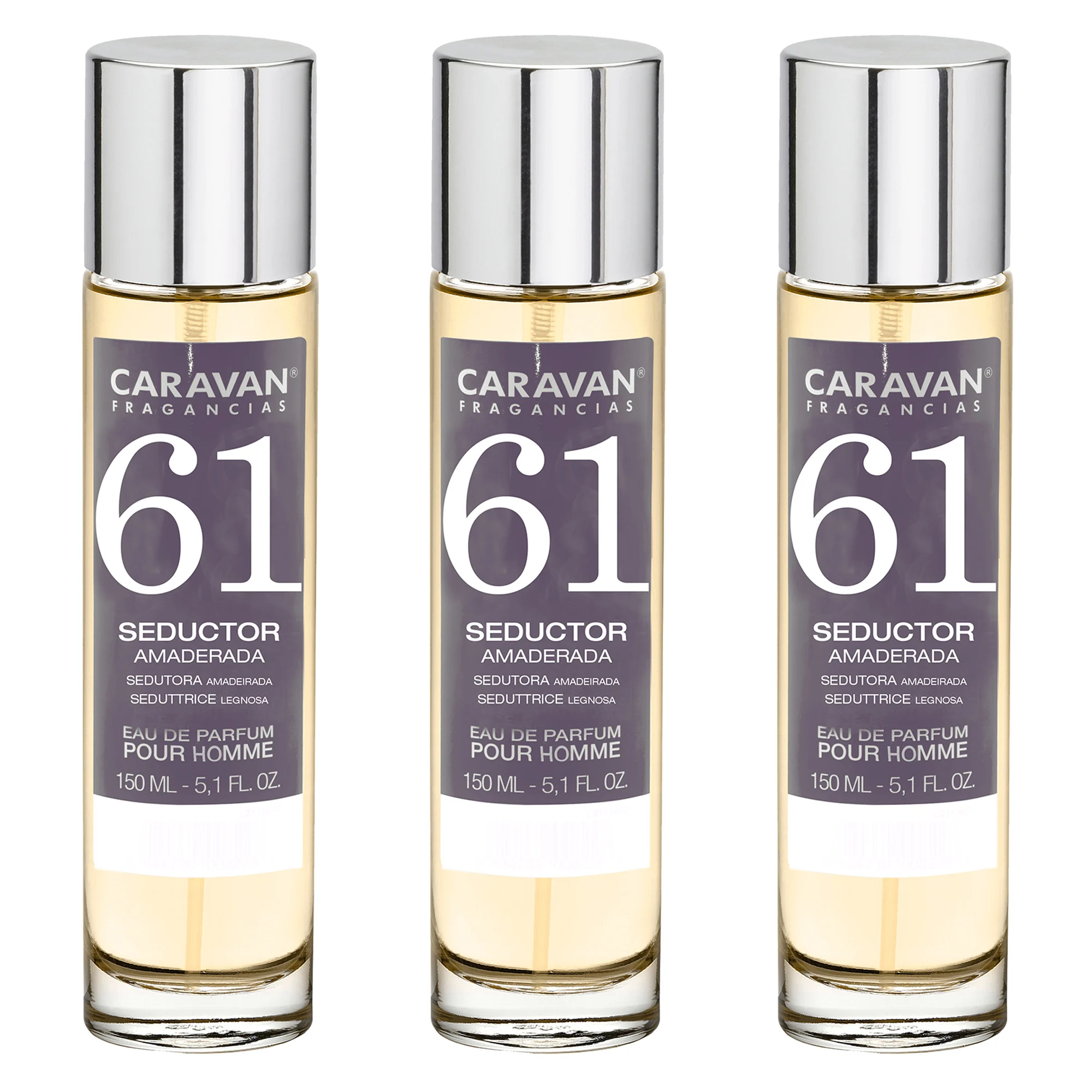 3x Caravan Men's Perfume No. 61 - 150ml.