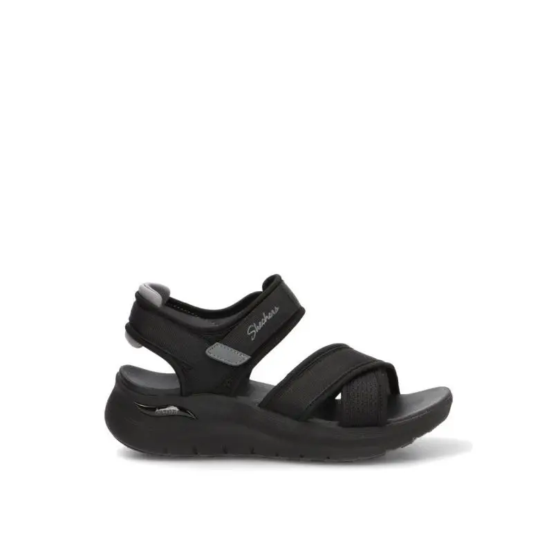 Sandalia Cómodas Skechers - Mujer - Cuña Media - Modelo 164078 - Color Negro