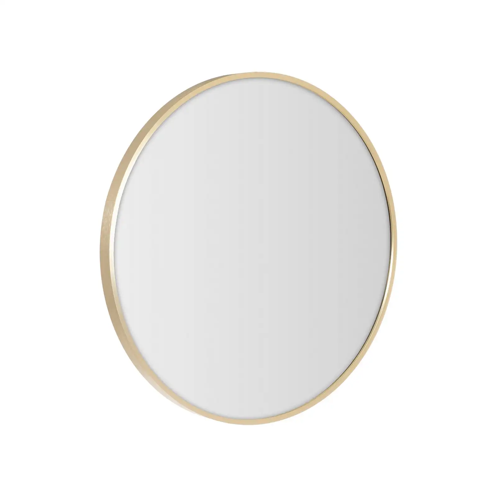 Lolahome Espejo de Pared Redondo de Aluminio ø 50 Cm Dorado