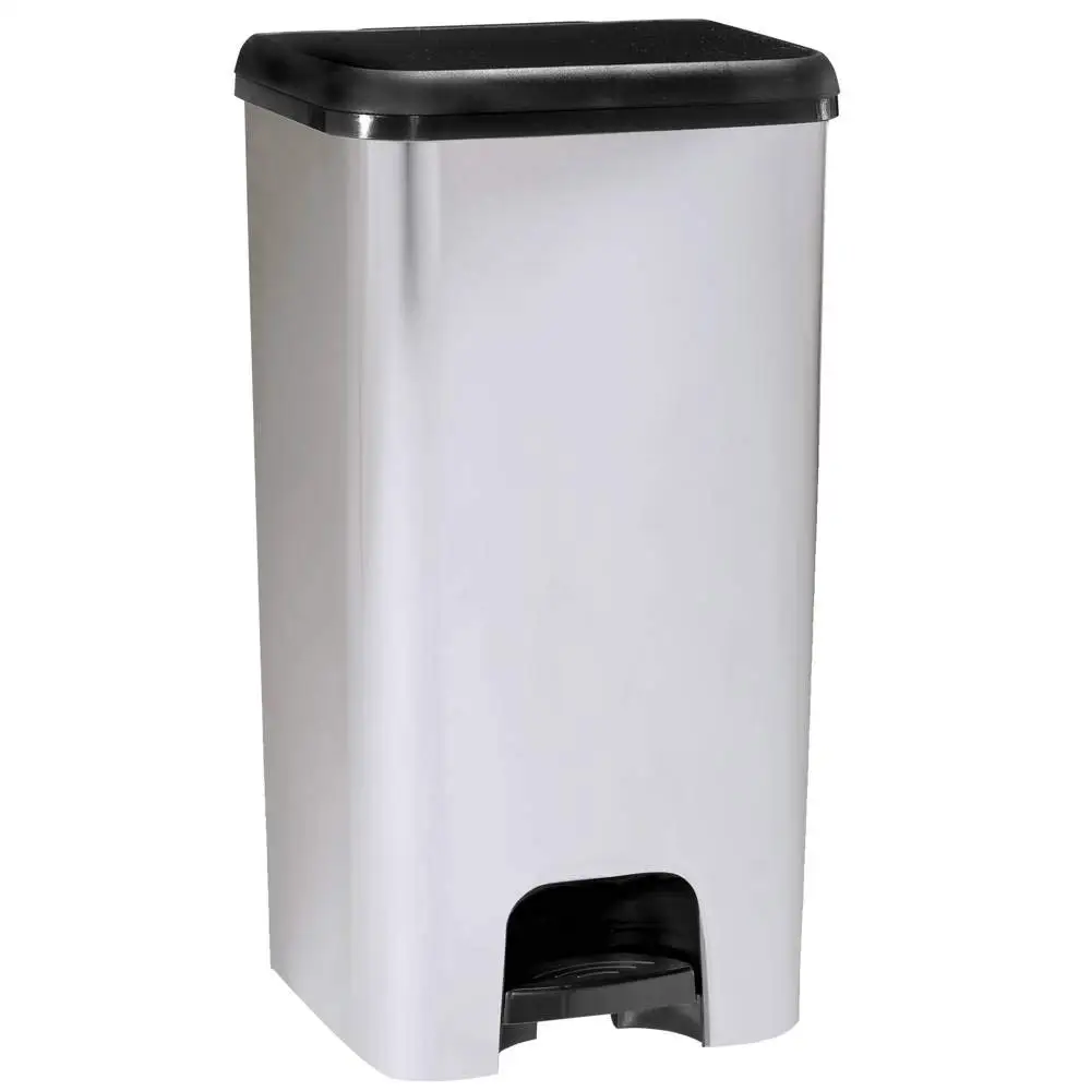 Com-Fort House rubbish bin with Pedal 37 litres metallized