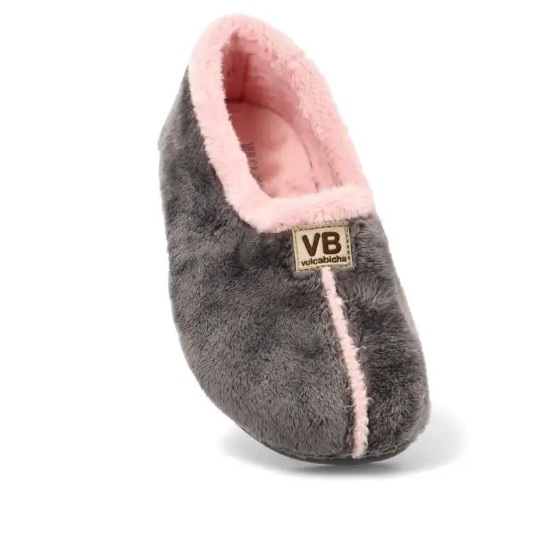Zapatillas Casa Casa Y Zapatilla Cerrada Vulca-bicha - Mujer - Suela Plana - Modelo 4306 - Color Gris
