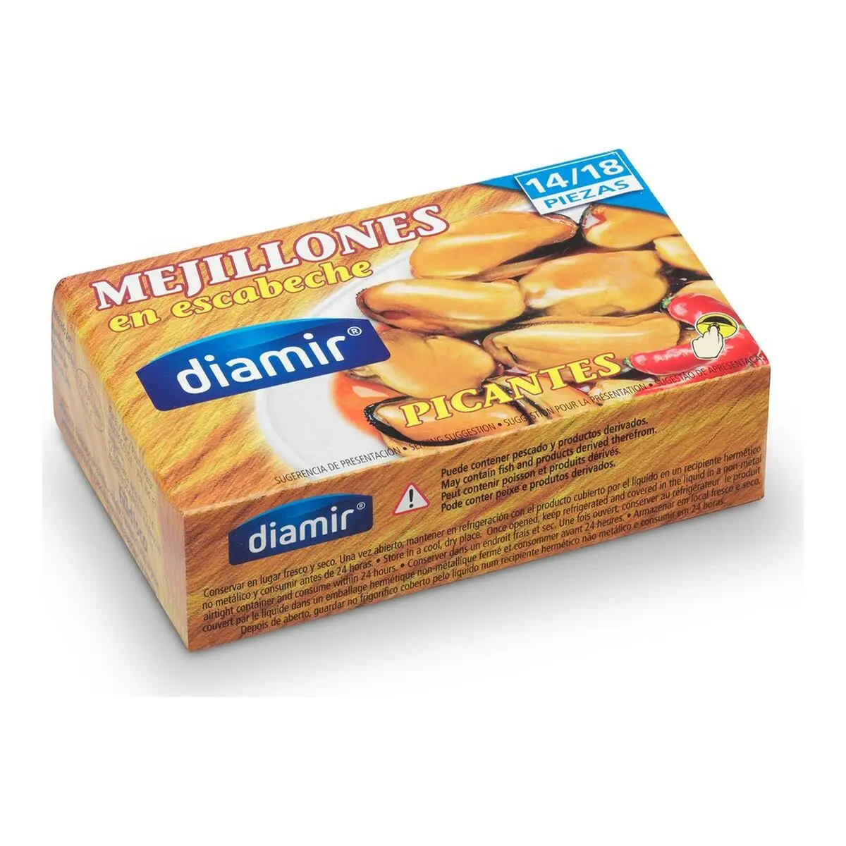 Diamir- Mejillones en picante 14-18 piezas