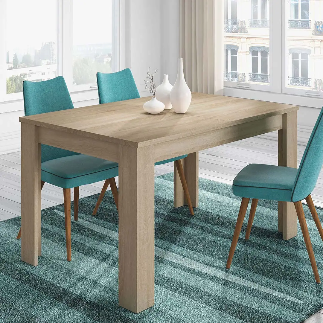 MESA COMEDOR EXTENSIBLE 78X140X90 CM ROBLE CANADIAN
